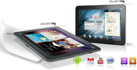 Samsung Galaxy Tab 8.9  Galaxy Tab 10.1